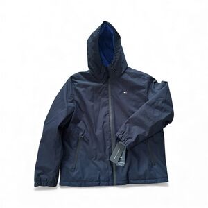 Tommy Hilfiger Men's Jacket Full Zip Hooded The Flex Wind Water Resistant Men Lg